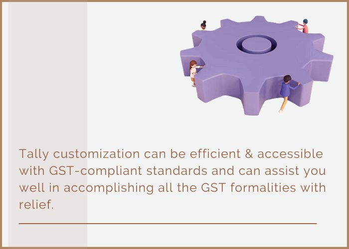Tally customization Gst ready