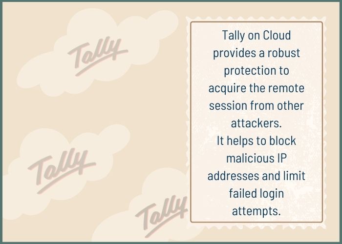 Tally solutions Security Features