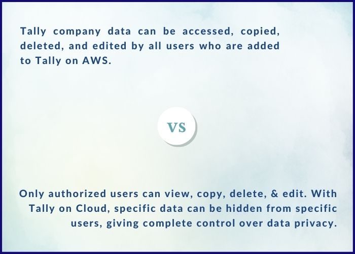 tally ERP on Cloud vs tally on aws