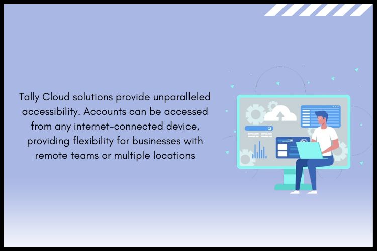 Tally accounting software on cloud servers.