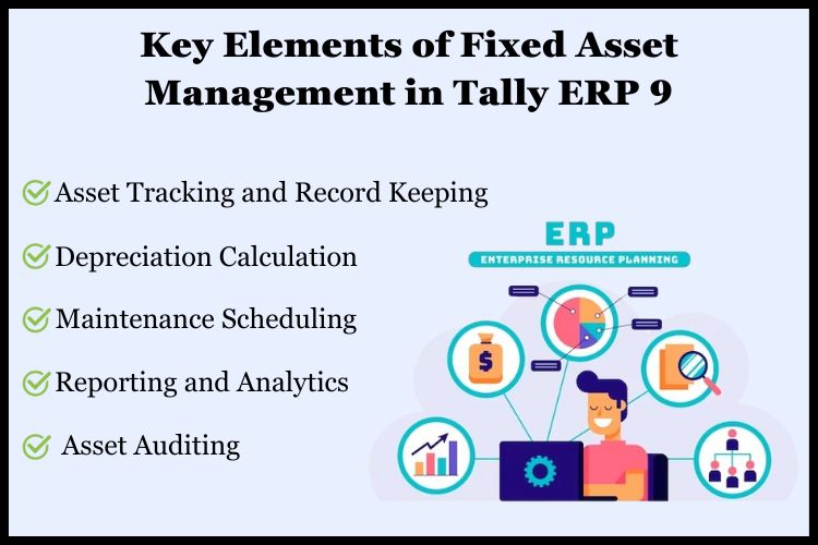 Tally ERP 9's feature automates the depreciation calculation process for fixed assets.
